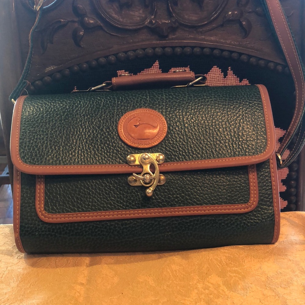 Vintage Green Dooney & Bourke All Weather Crossbody Bag